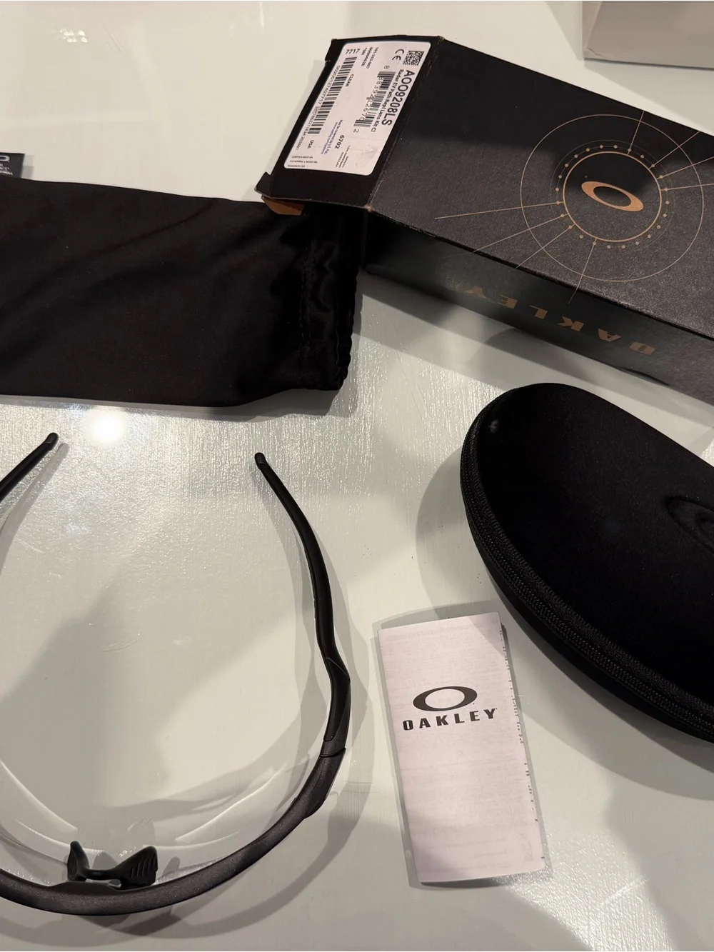 Oakley Black Frame with Clear Photochromic Lenses Sport Sunglasses
